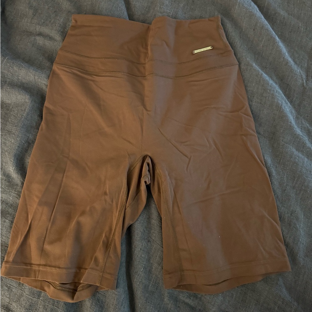Gymshark Brown High-Waisted Bike Shorts